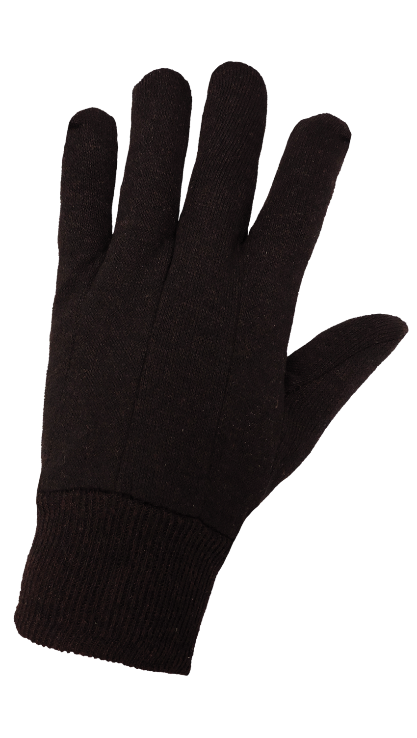 Economy Dark Brown Jersey Gloves