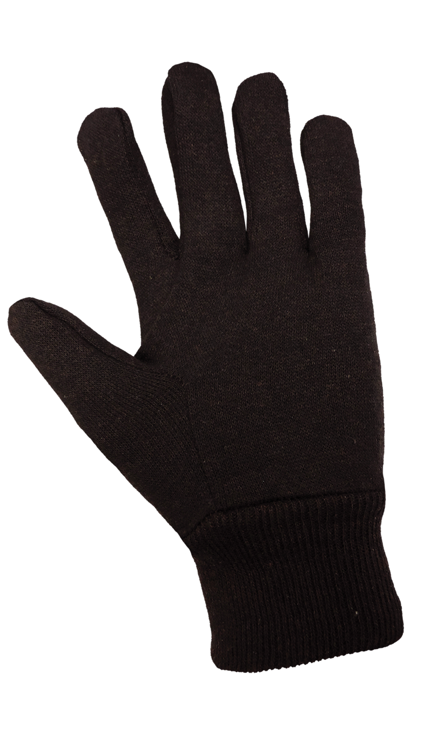 Economy Dark Brown Jersey Gloves