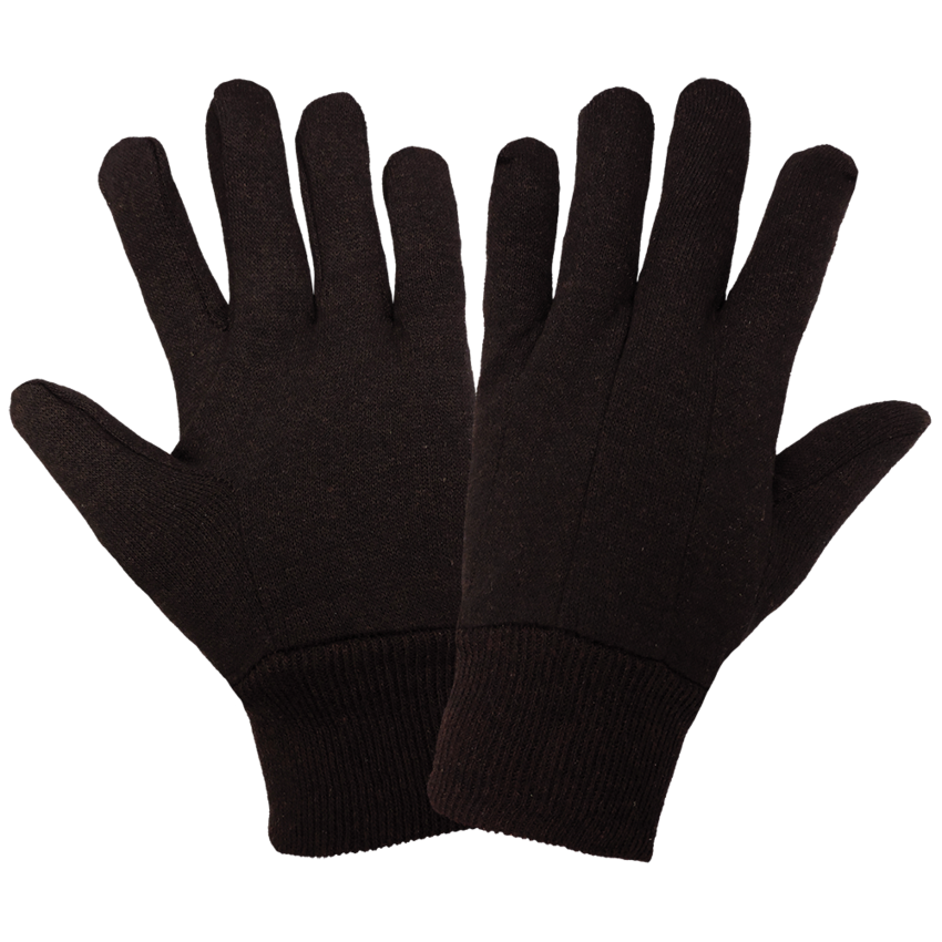 Economy Dark Brown Jersey Gloves