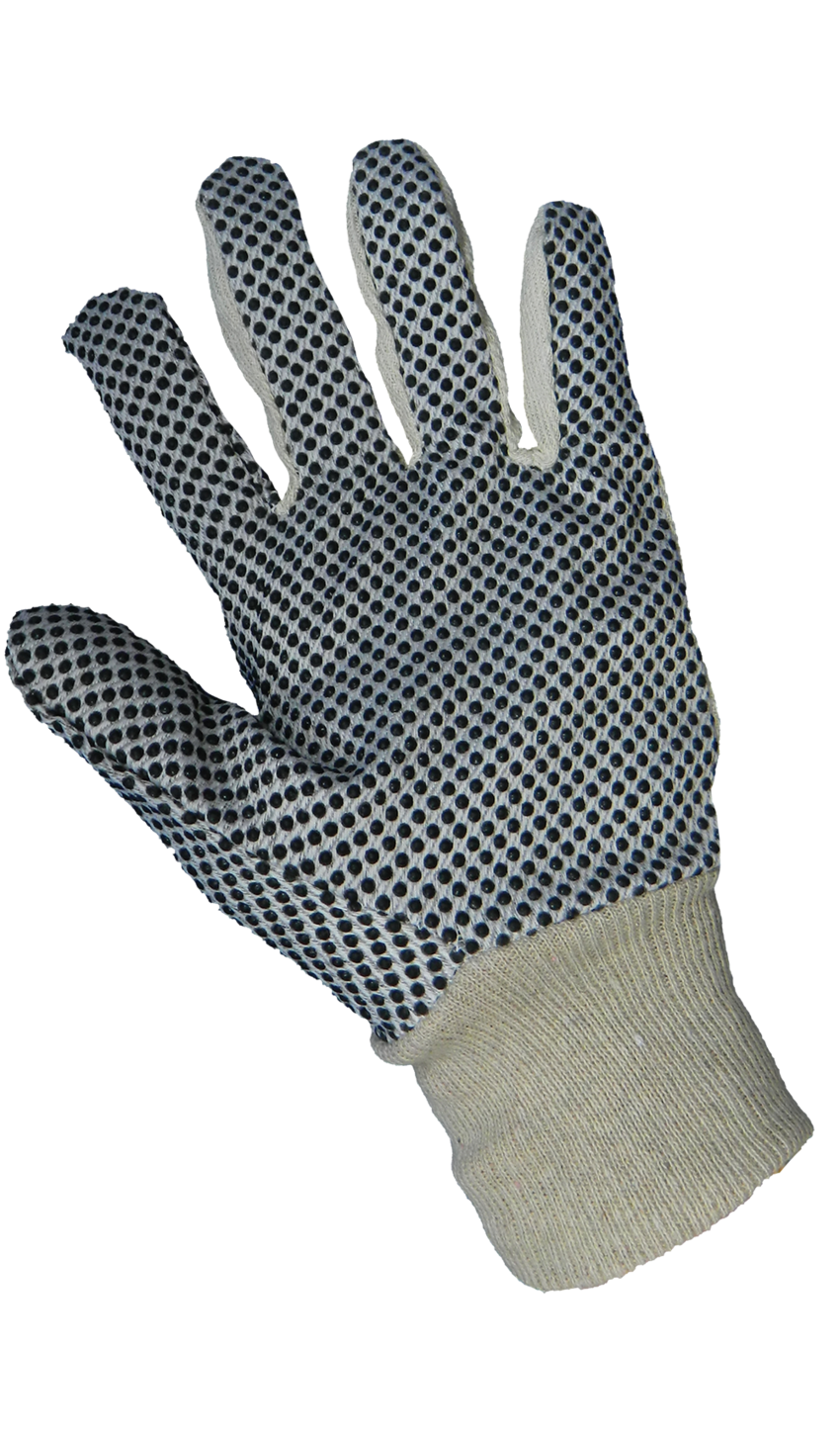 Cotton/Polyester Canvas PVC Dotted Gloves