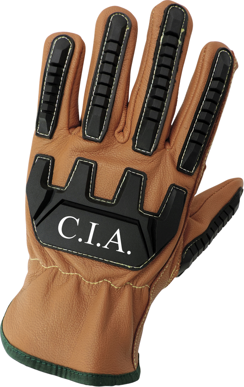 Impact, Oil and Water Resistant Double Palmed Goatskin Leather Gloves - LIMITED STOCK