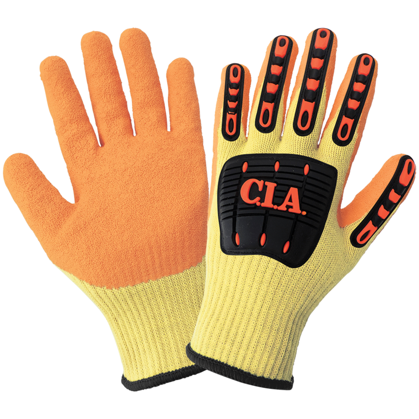 Vise Gripster® C.I.A. Cut, Abrasion, Puncture, and Impact Resistant Rubber-Coated Palm High-Visibility Gloves