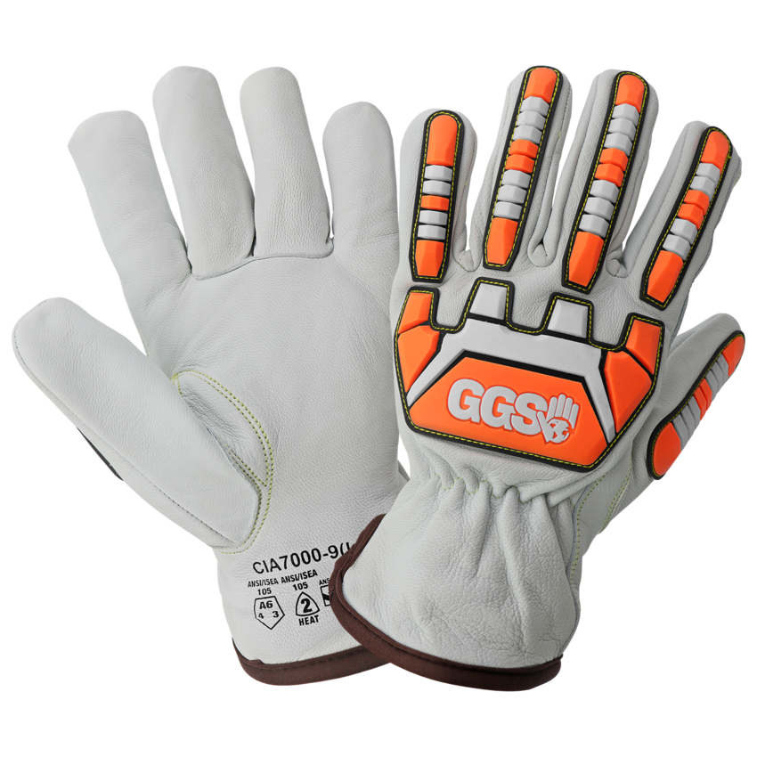 Cut and Impact Resistant Goatskin Leather Drivers Gloves with Heat Resistant Aralene&reg; Liner