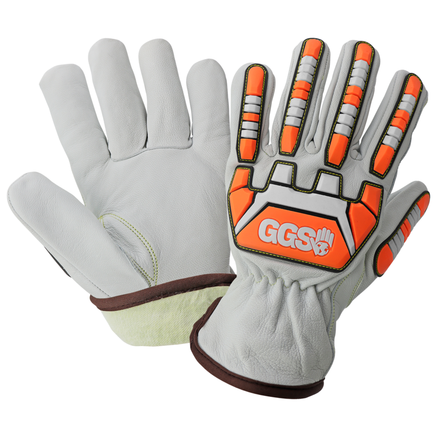 Cut and Impact Resistant Goatskin Leather Drivers Gloves with Heat Resistant Aralene&reg; Liner