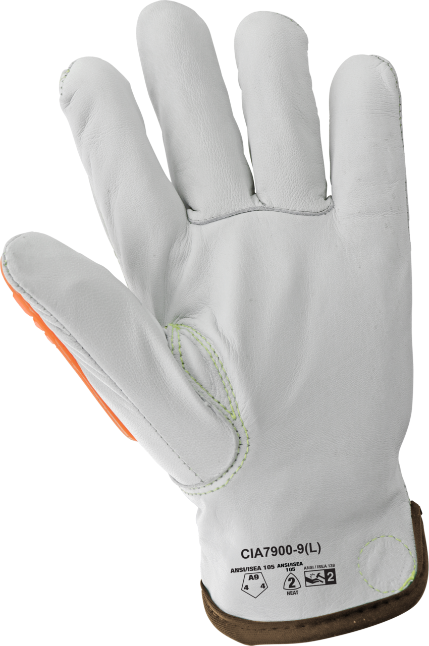 High-Visibility Cut, Impact, Oil, and Water-Resistant Premium Leather Drivers Gloves