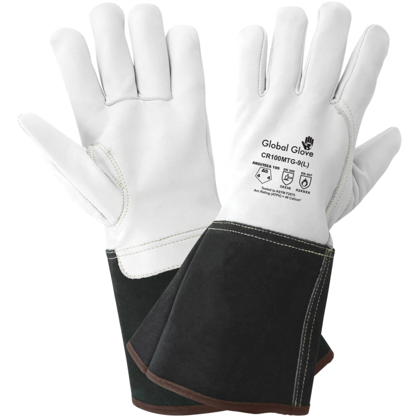 Cut and Flame Resistant Premium Grain Goatskin Mig/Tig Welding Gloves