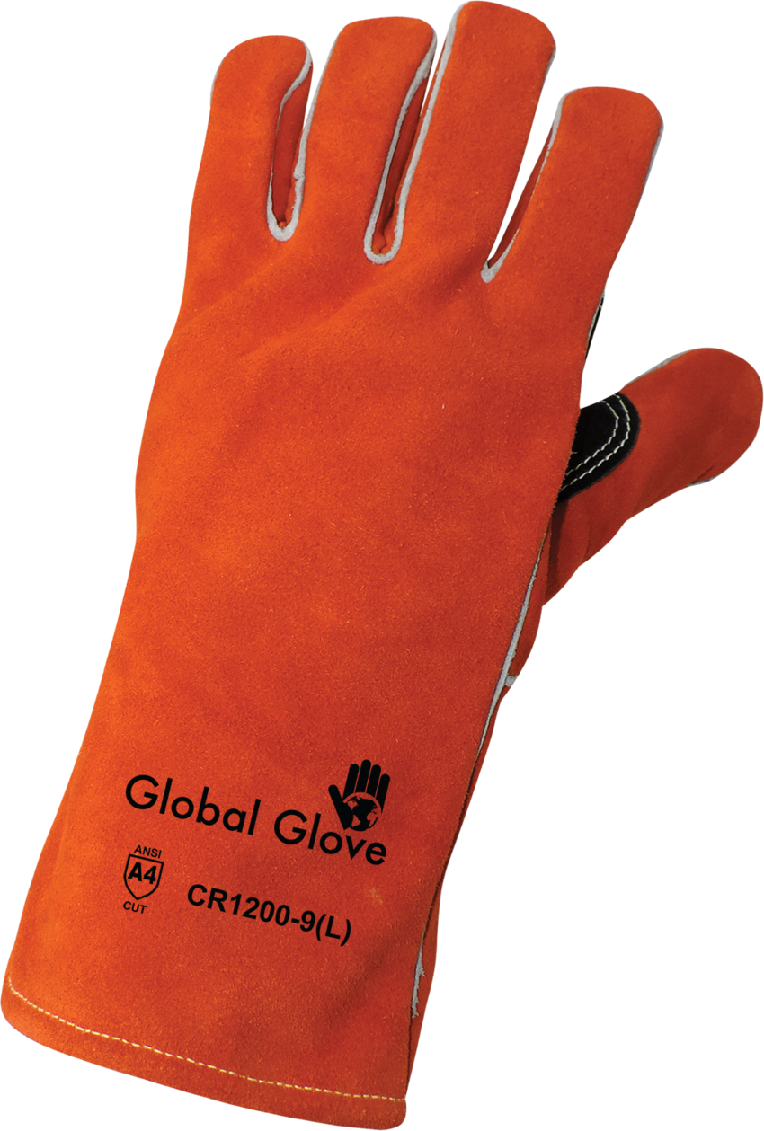 Premium Cowhide Split Full Leather Mig/Tig Welding Cut, Heat, and Puncture Resistant Gloves - LIMITED STOCK