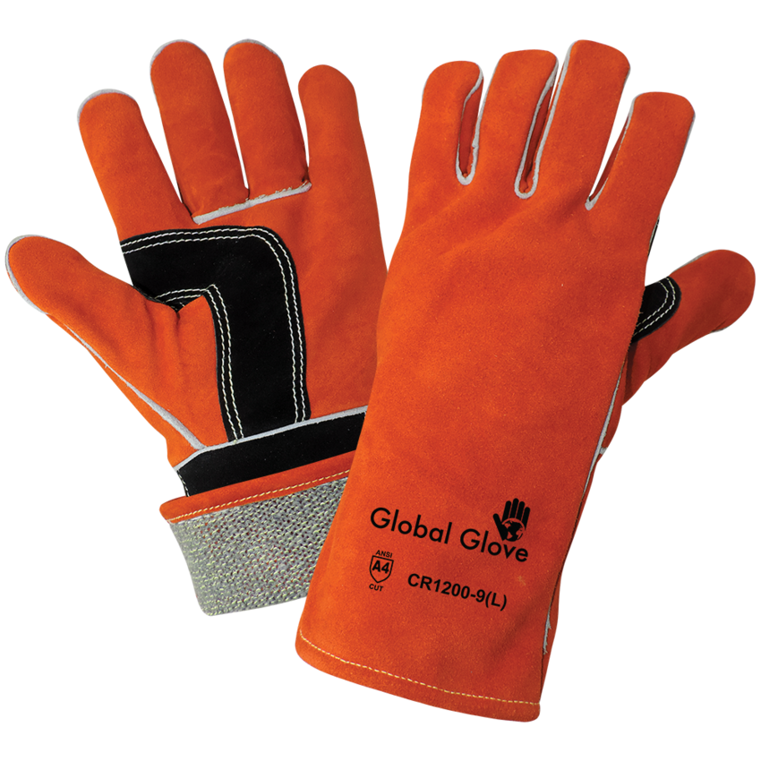 Premium Cowhide Split Full Leather Mig/Tig Welding Cut, Heat, and Puncture Resistant Gloves - LIMITED STOCK