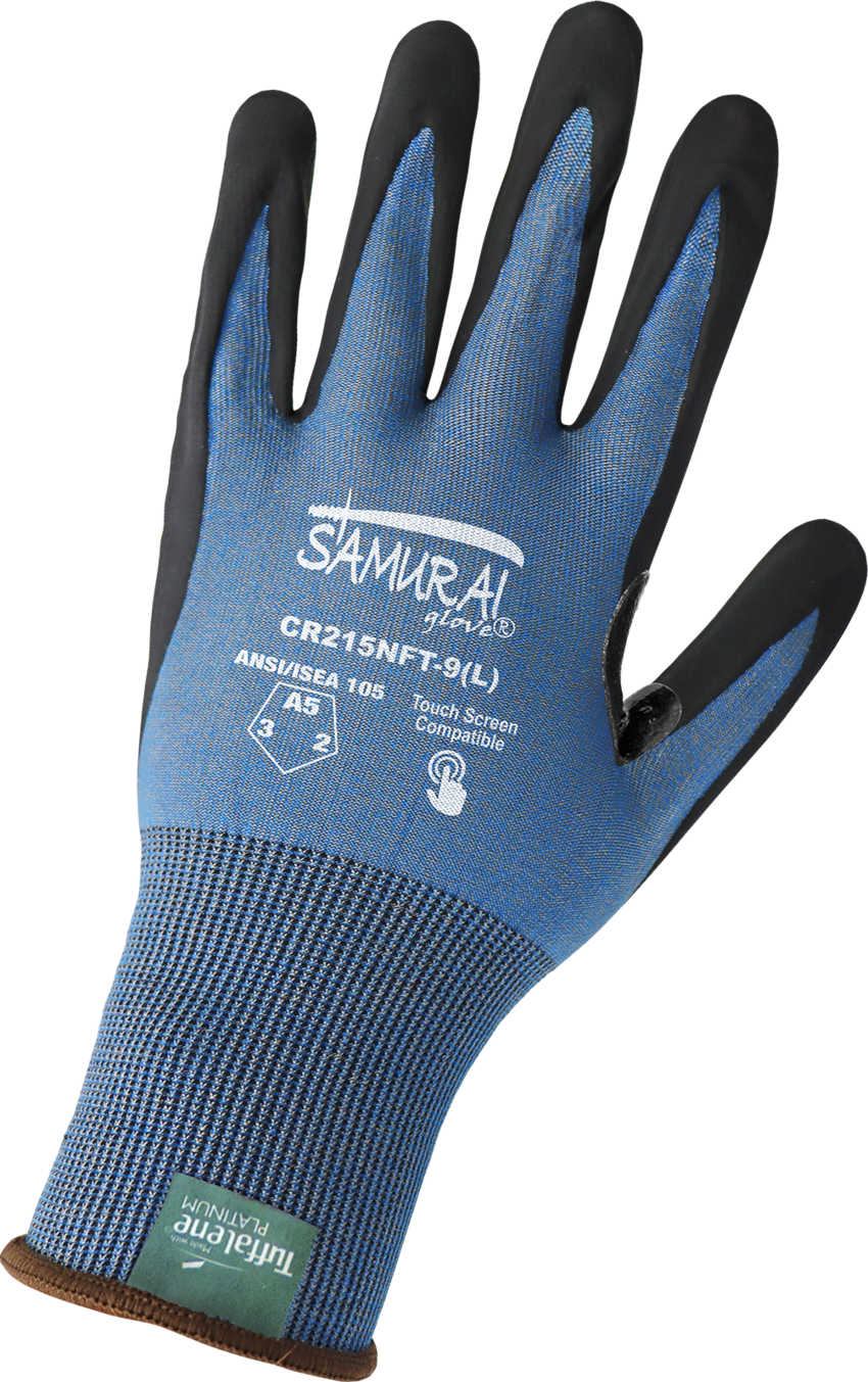 Samurai Glove&reg; Cut Resistant 21-Gauge Tuffalene&reg; Platinum Reinforced Gloves with Touchscreen Fingers