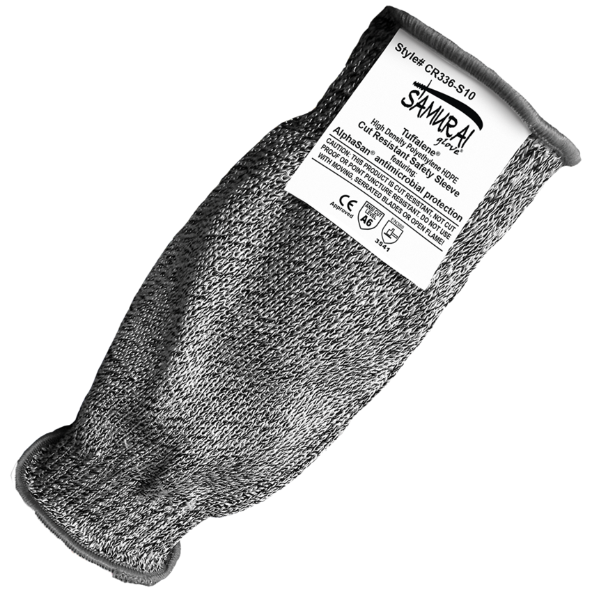 Samurai Glove® Tuffalene® Anti-Microbial 10-Inch Cut Resistant FDA Food Contact Compliant Sleeve