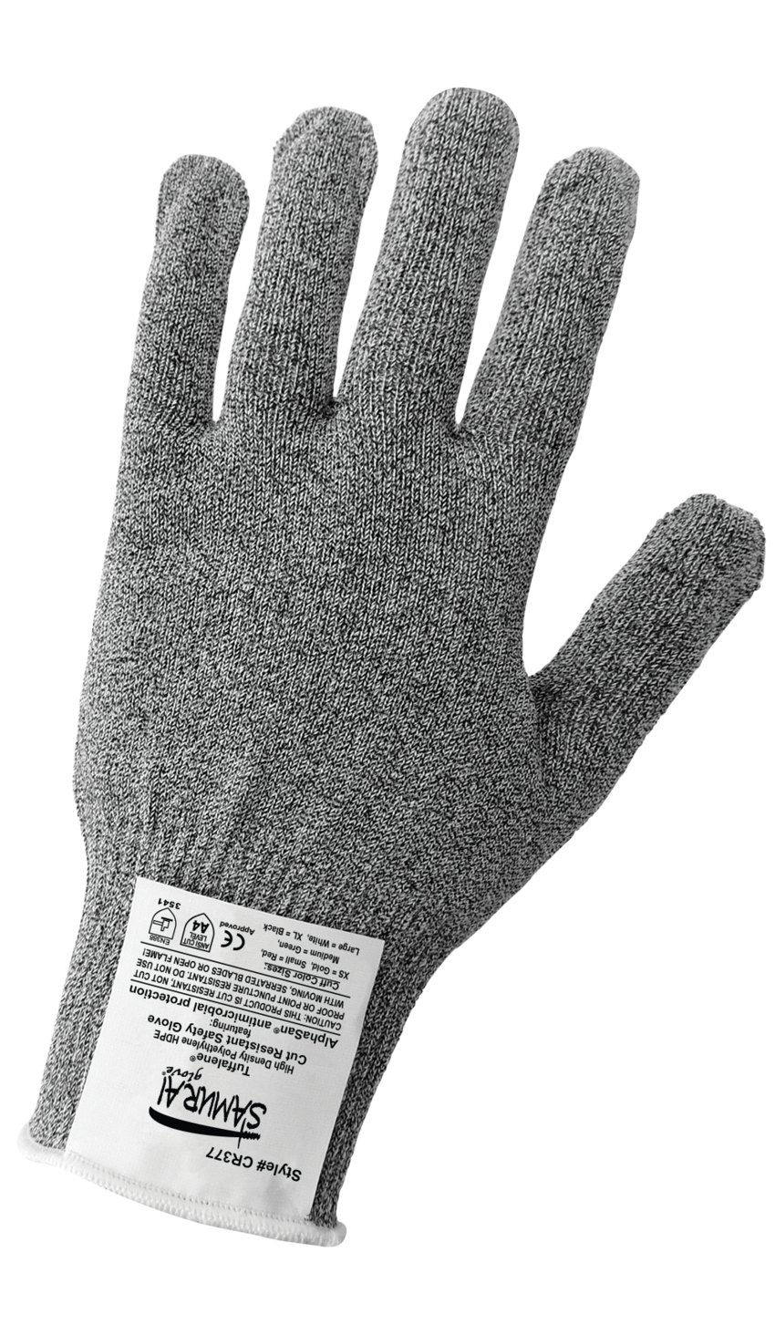 Samurai Glove® Antimicrobial-Treated Cut, Abrasion, and Puncture Resistant Uncoated Gloves