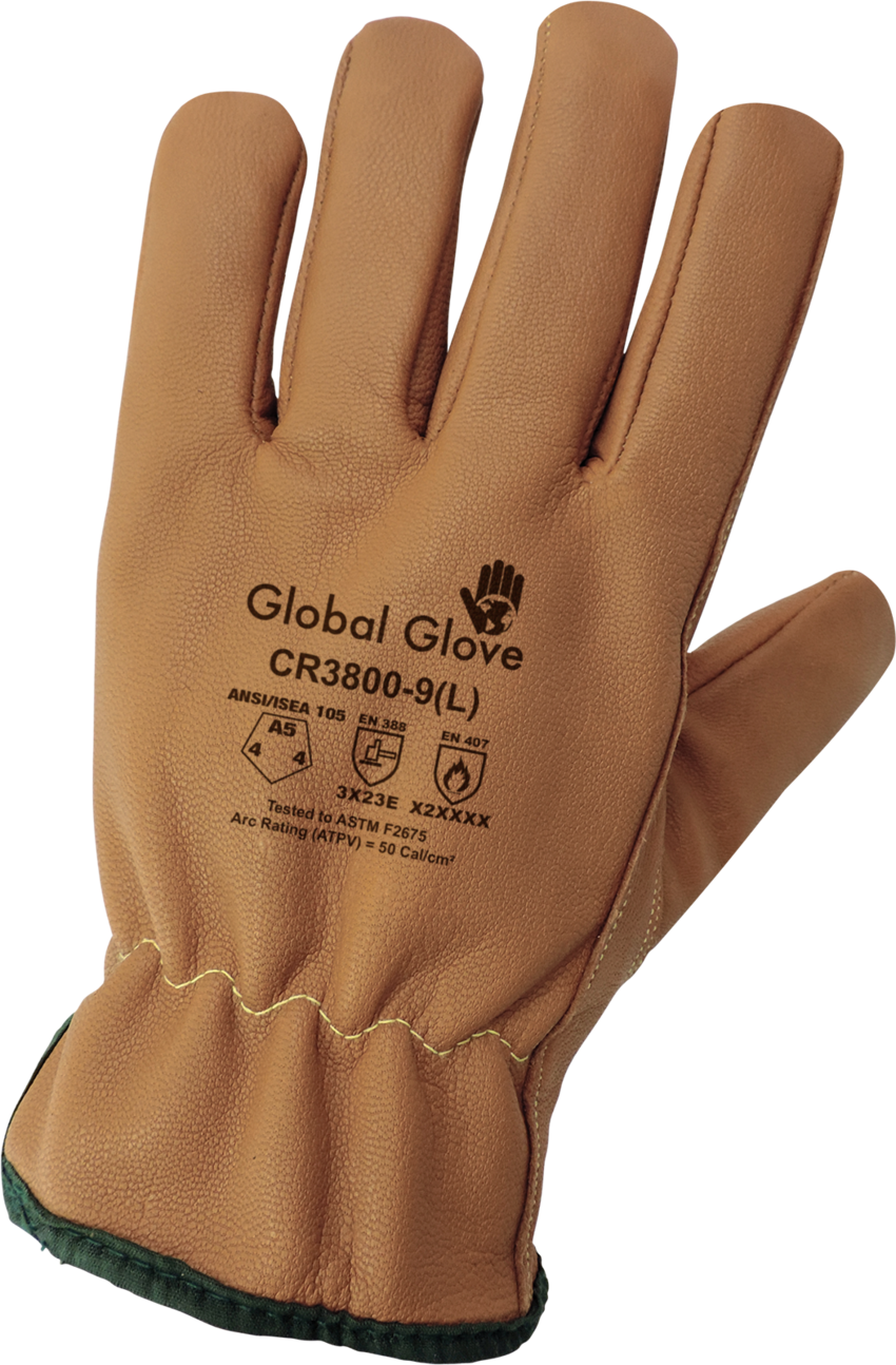 Oil, Water, Cut, Abrasion, Puncture, and Flame Resistant Grain Goatskin Gloves