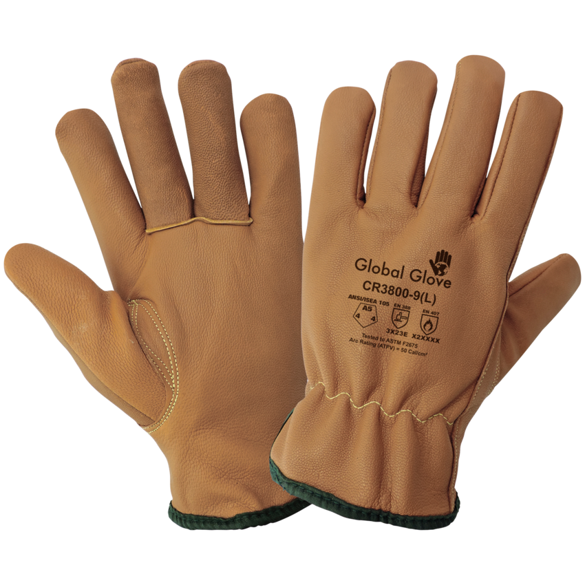 Oil, Water, Cut, Abrasion, Puncture, and Flame Resistant Grain Goatskin Gloves