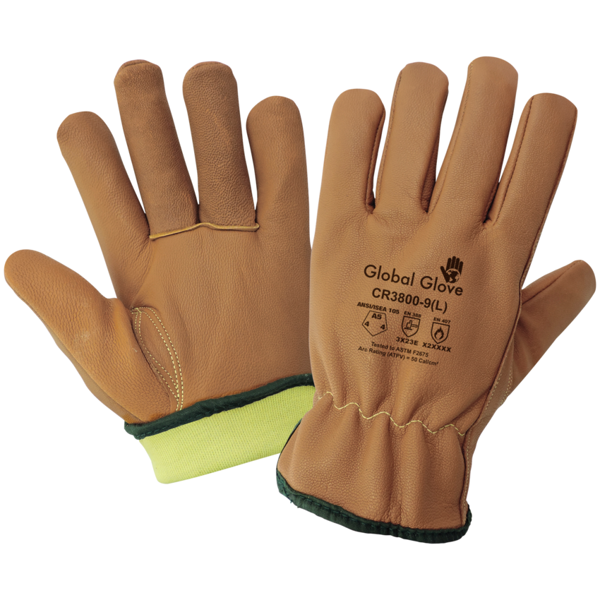 Oil, Water, Cut, Abrasion, Puncture, and Flame Resistant Grain Goatskin Gloves