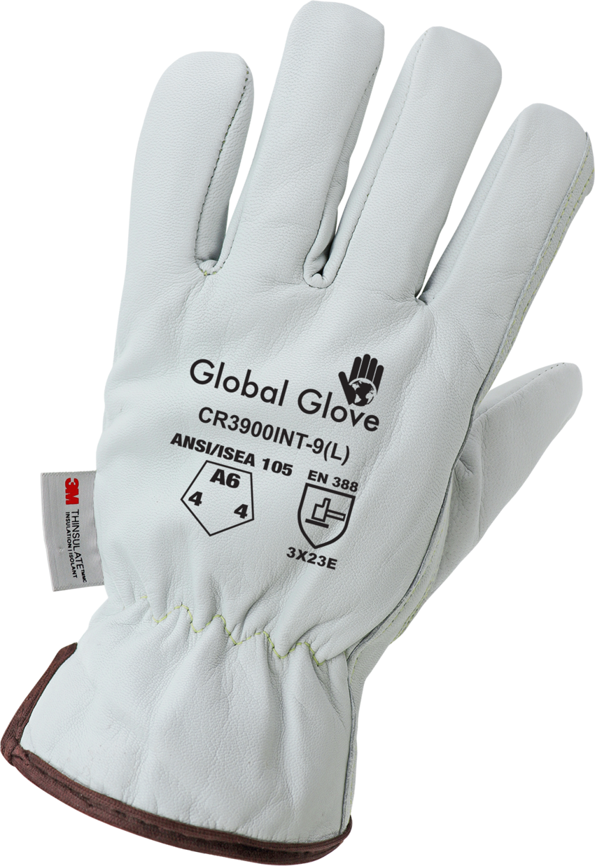 Cut, Abrasion, and Puncture Resistant Grain Goatskin Insulated Gloves