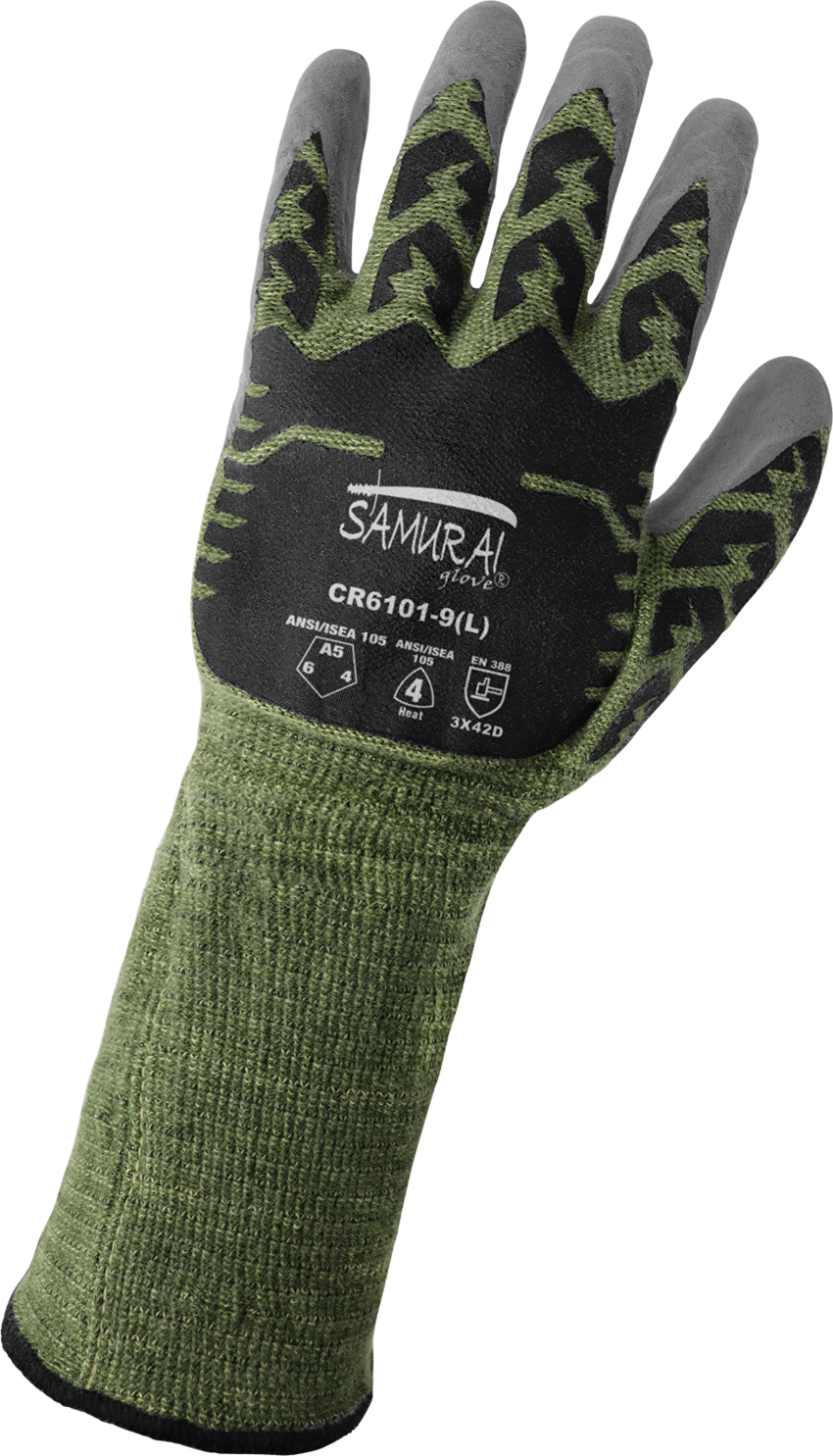 Samurai Glove&reg; Cut and Flame-Resistant Gloves with Silicone-Coated Aralene Shell and Dotted Palm