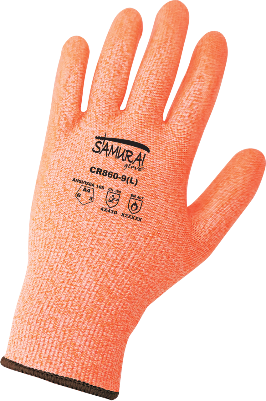 Samurai Glove® Supreme Grip Tack-Free Vulcanized Silicone-Coated Cut, Abrasion, and Puncture Resistant Gloves