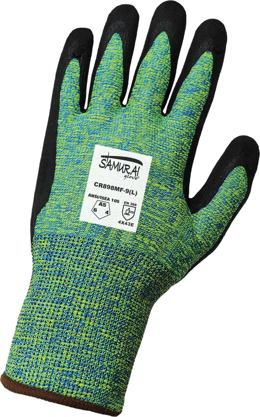 Samurai Glove® Cut, Abrasion, and Puncture Resistant Anti-Static/Electrostatic Compliant Gloves with a Double-Dipped Nitrile Coating