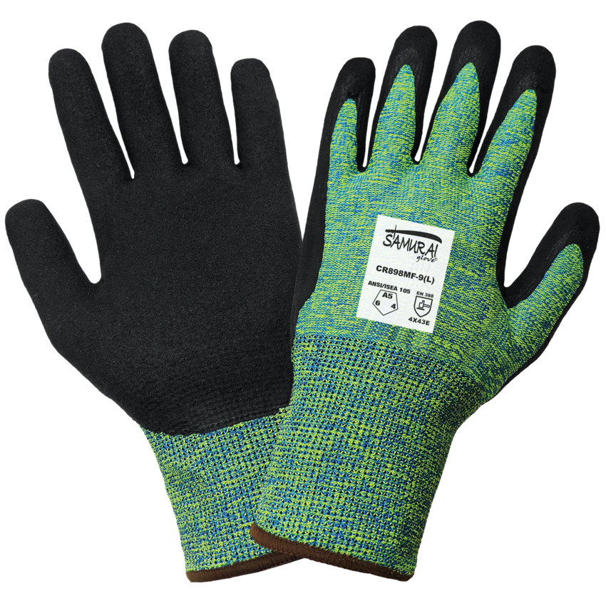 Samurai Glove® Cut, Abrasion, and Puncture Resistant Anti-Static/Electrostatic Compliant Gloves with a Double-Dipped Nitrile Coating