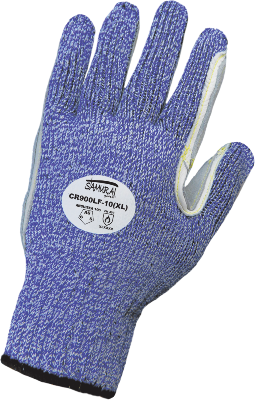 Samurai Glove® Cut, Abrasion, and Puncture Resistant Tuffalene® Gloves with Reinforced Premium Cowhide Leather Palm