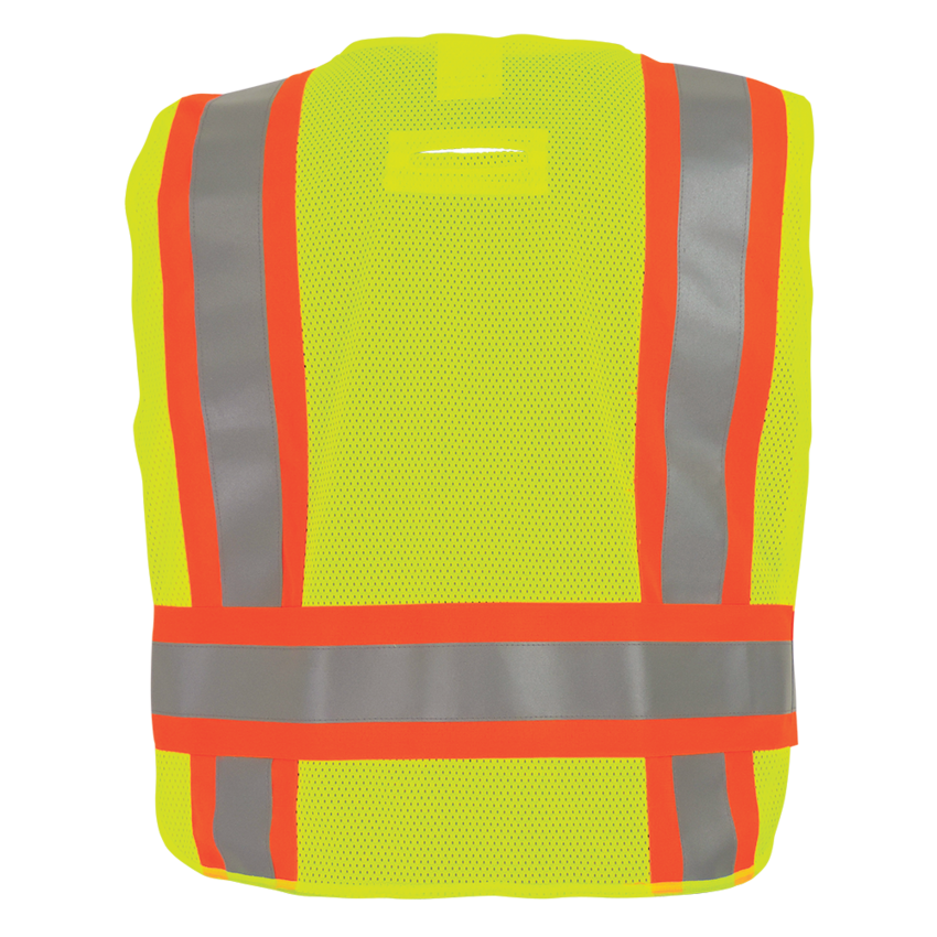 FrogWear® HV High-Visibility Mesh Polyester Adjustable Safety Vest