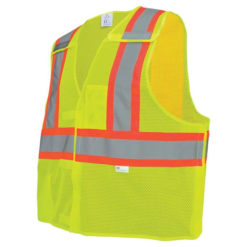 FrogWear® HV High-Visibility Polyester Five-Point Breakaway Safety Vest
