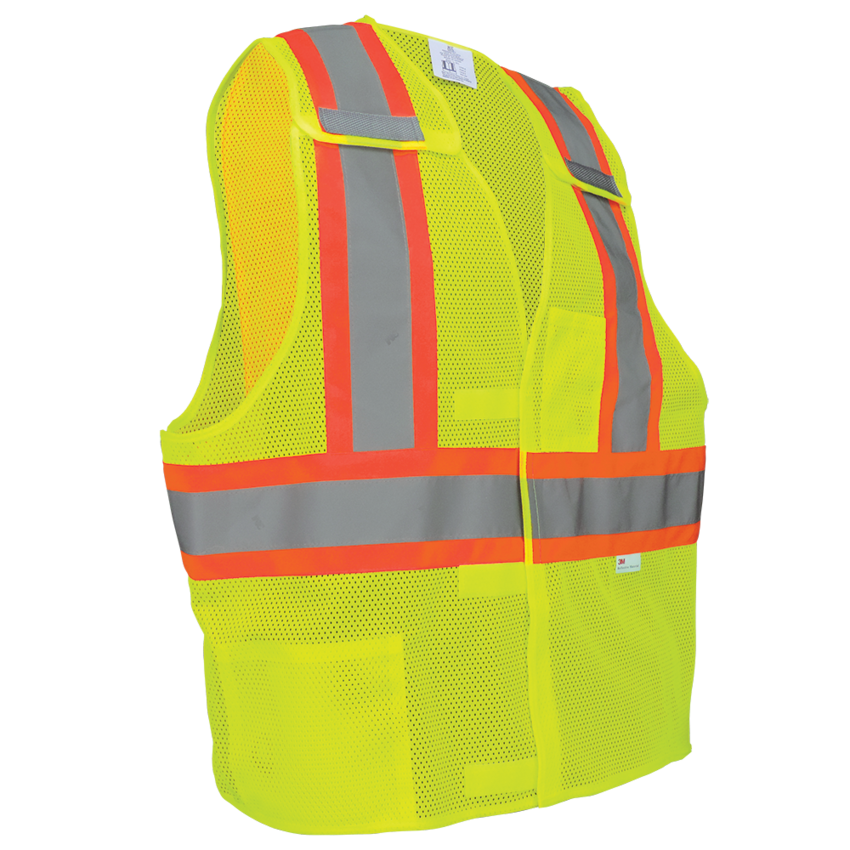 FrogWear® HV High-Visibility Polyester Five-Point Breakaway Safety Vest