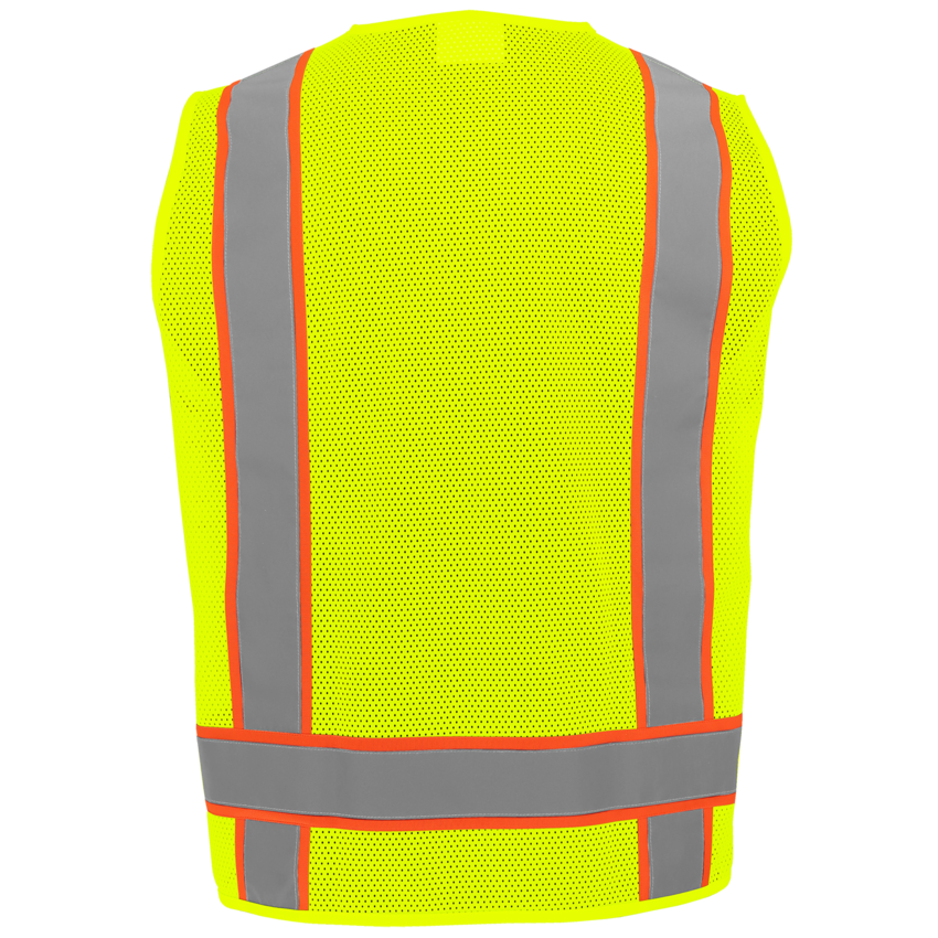 FrogWear&reg; HV Lightweight High-Visibility Yellow/Green Polyester Surveyors Safety Vest