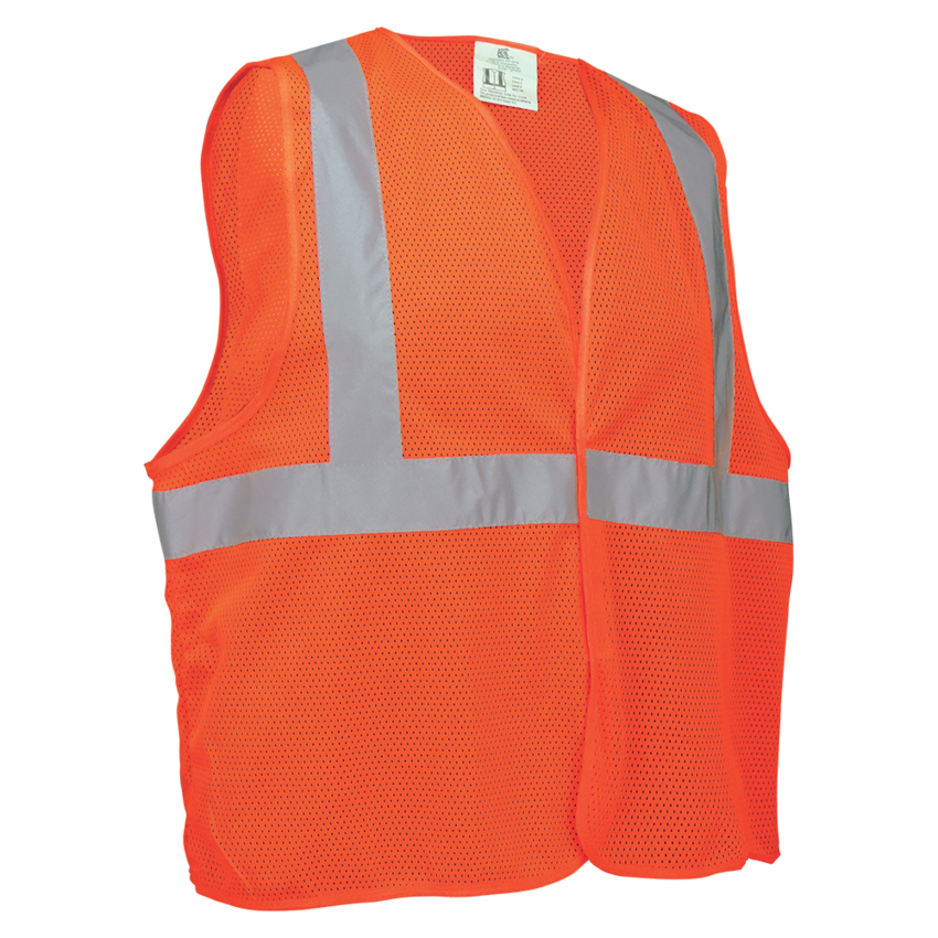 FrogWear® HV High-Visibility Orange Lightweight Mesh Polyester Safety Vest
