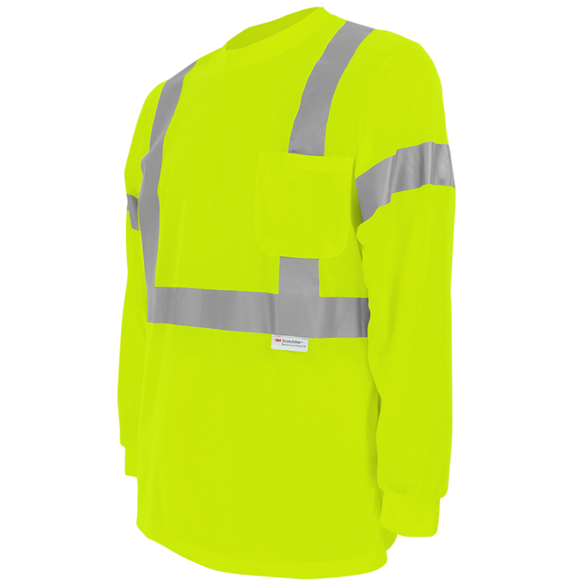 FrogWear® HV Self-Wicking High-Visibility Long-Sleeved Shirt with Reflective