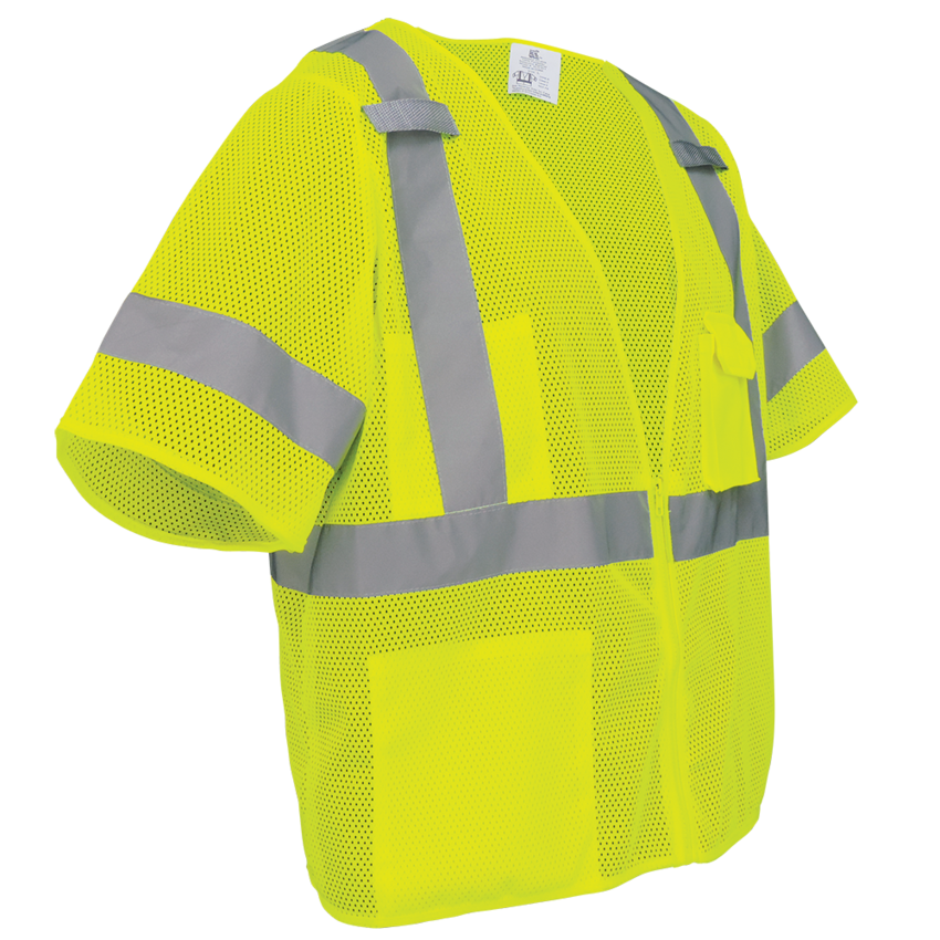 FrogWear® HV High-Visibility Mesh Polyester Short-Sleeved Safety Vest