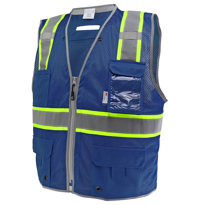FrogWear® HV Blue Enhanced Visibility Surveyors Safety Vest