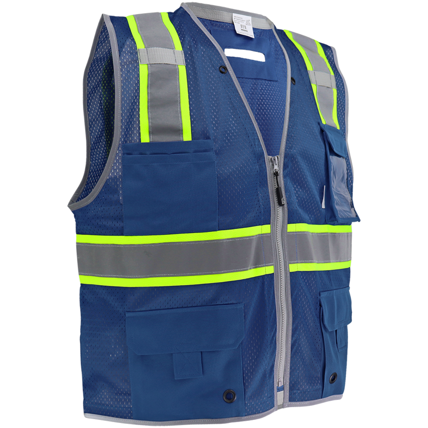 FrogWear® HV Blue Enhanced Visibility Surveyors Safety Vest