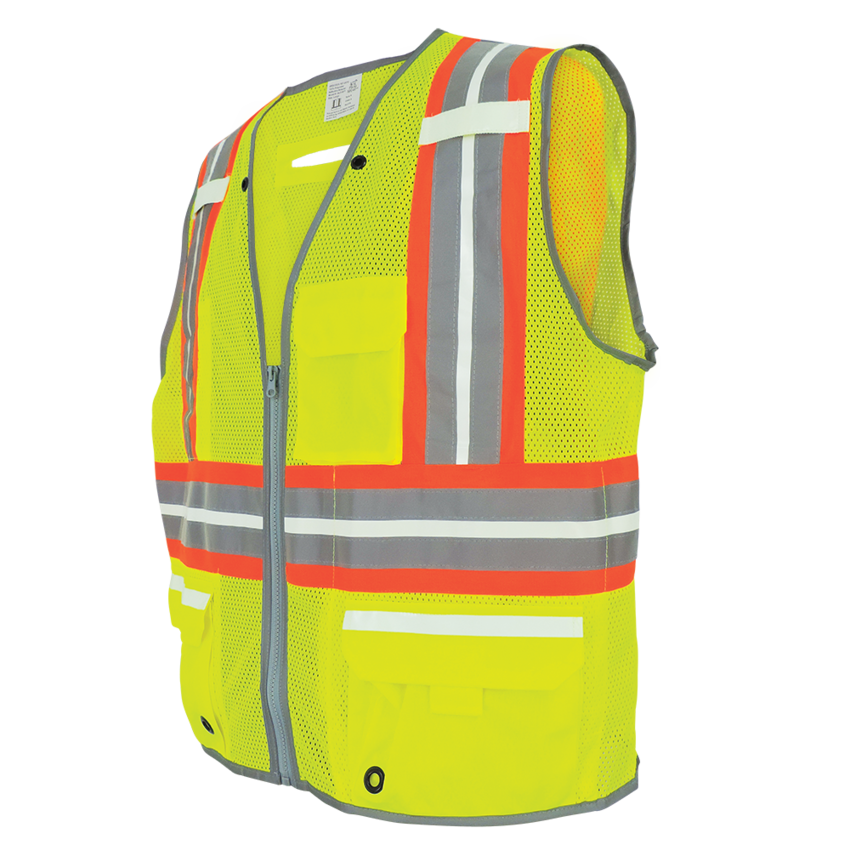 FrogWear® HV Photoluminescent Surveyors Safety Vest with Reflective