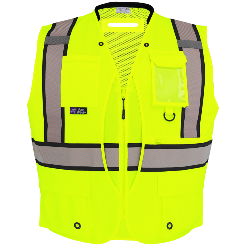FrogWear&reg; HV High-Visibility \Kitchen Sink\" Premium Surveyors Safety Vest"