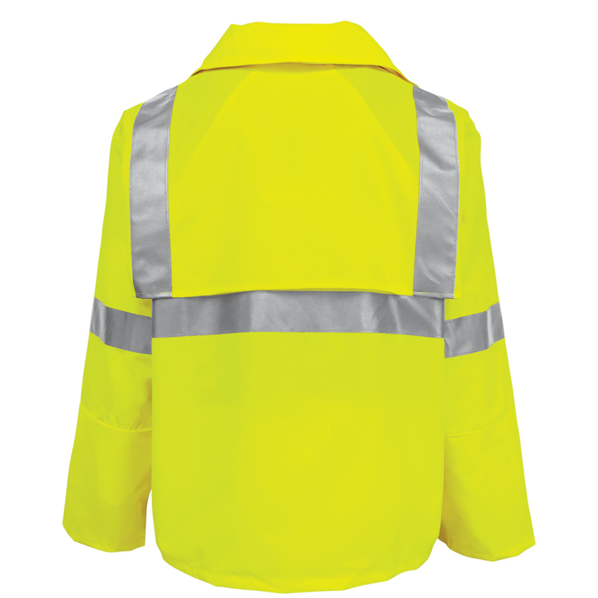 FrogWear® HV High-Visibility Self-Extinguishing Yellow/Green Rain Jacket