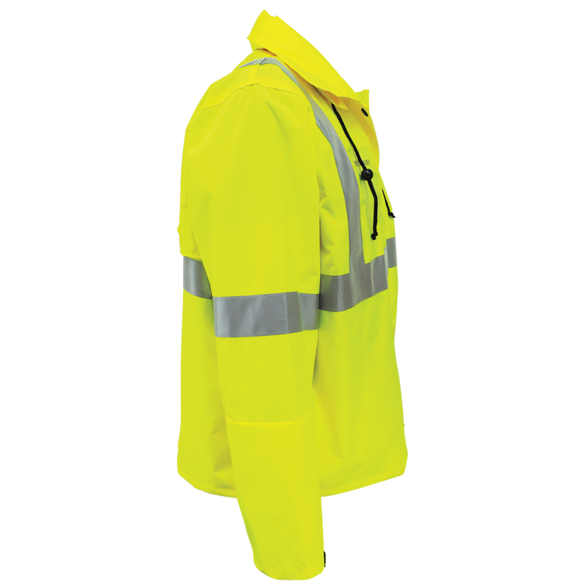 FrogWear® HV High-Visibility Self-Extinguishing Yellow/Green Rain Jacket
