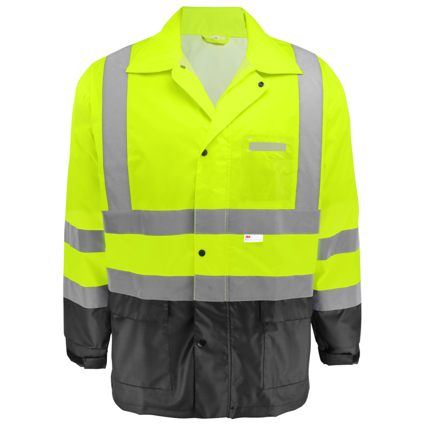 FrogWear&reg; HV High-Visibility Yellow/Green Two-Piece Rain Suit Polyurethane Coated 150D Oxford Polyester