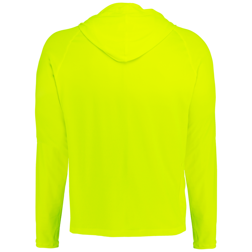 FrogWear&reg; HV Premium High-Visibility Hooded Long-Sleeve Self-Wicking Shirt