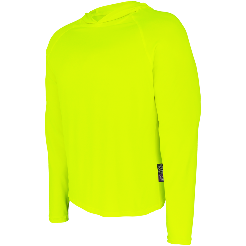 FrogWear&reg; HV Premium High-Visibility Hooded Long-Sleeve Self-Wicking Shirt