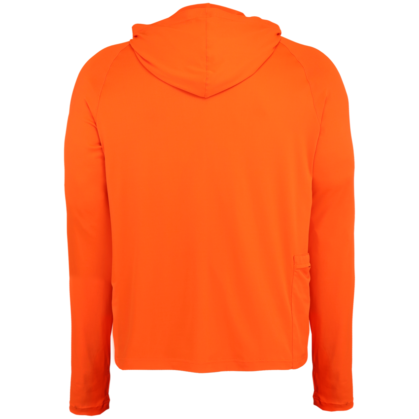FrogWear&reg; HV Premium High-Visibility Orange Hooded Long-Sleeve Self-Wicking Shirt