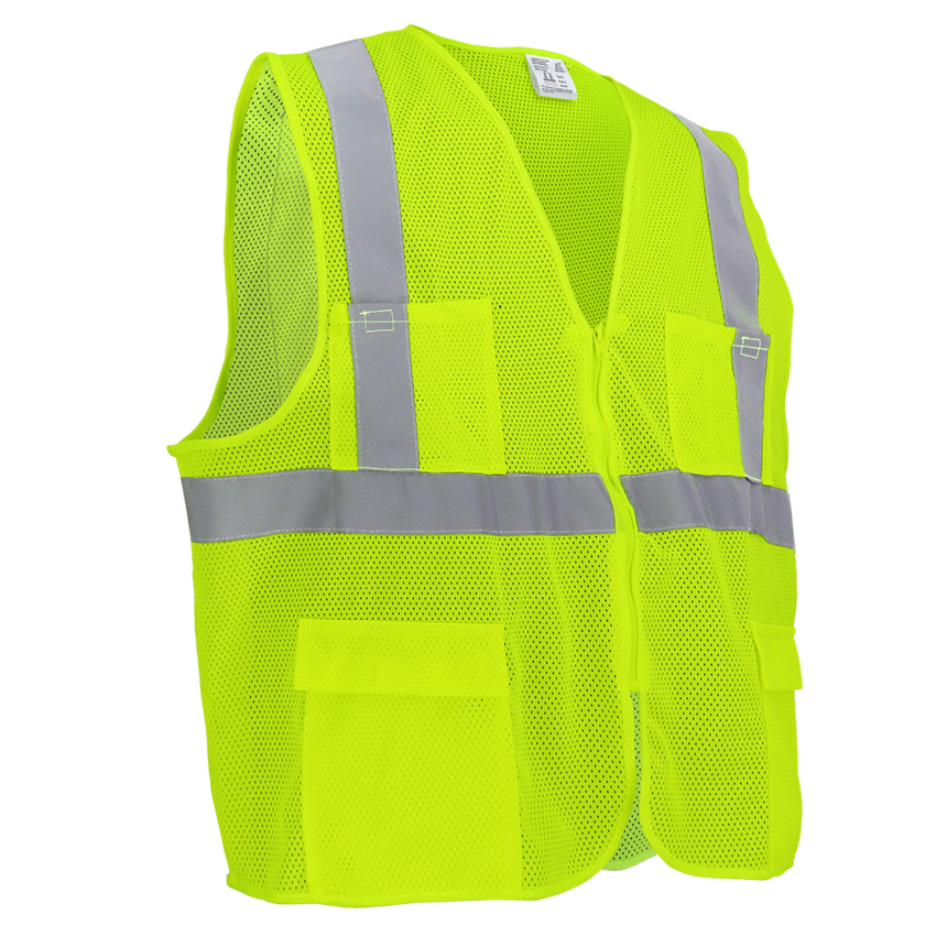 FrogWear® HV High-Visibility Yellow/Green Lightweight Mesh Safety Vest