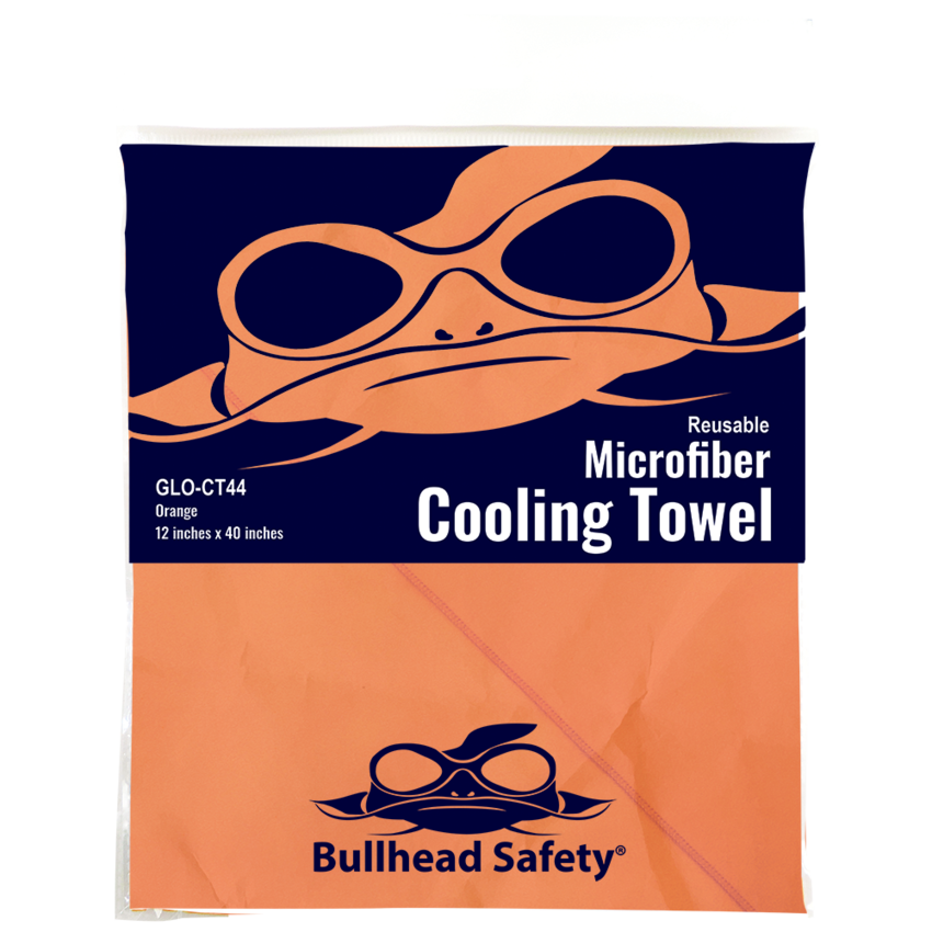 Bullhead Safety® Cooling High-Visibility Orange Cooling Towel