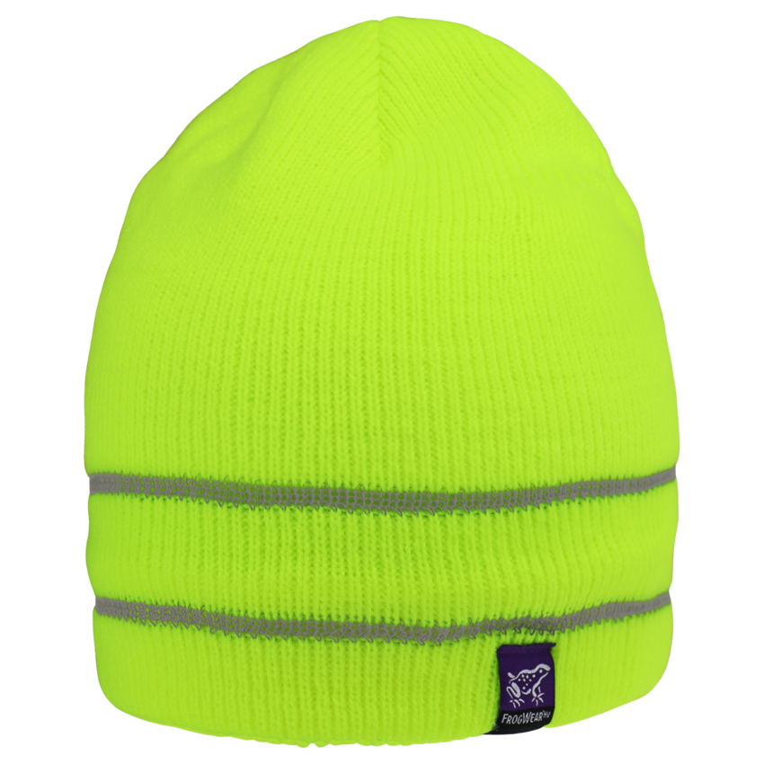 FrogWear&reg; HV Dual-Layer Low-Temperature Beanie Hat with Dual Reflective Stripes