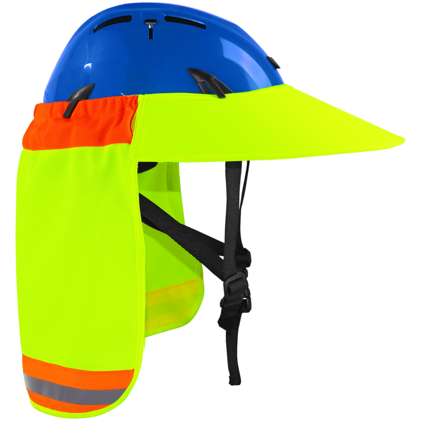 FrogWear&reg; HV High-Visibility Neck Shade and Sun Visor Accessory for Hard Hats and Safety Helmets