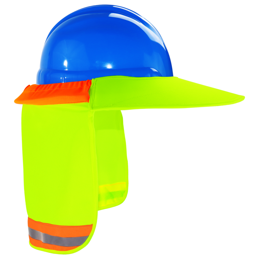 FrogWear&reg; HV High-Visibility Neck Shade and Sun Visor Accessory for Hard Hats and Safety Helmets