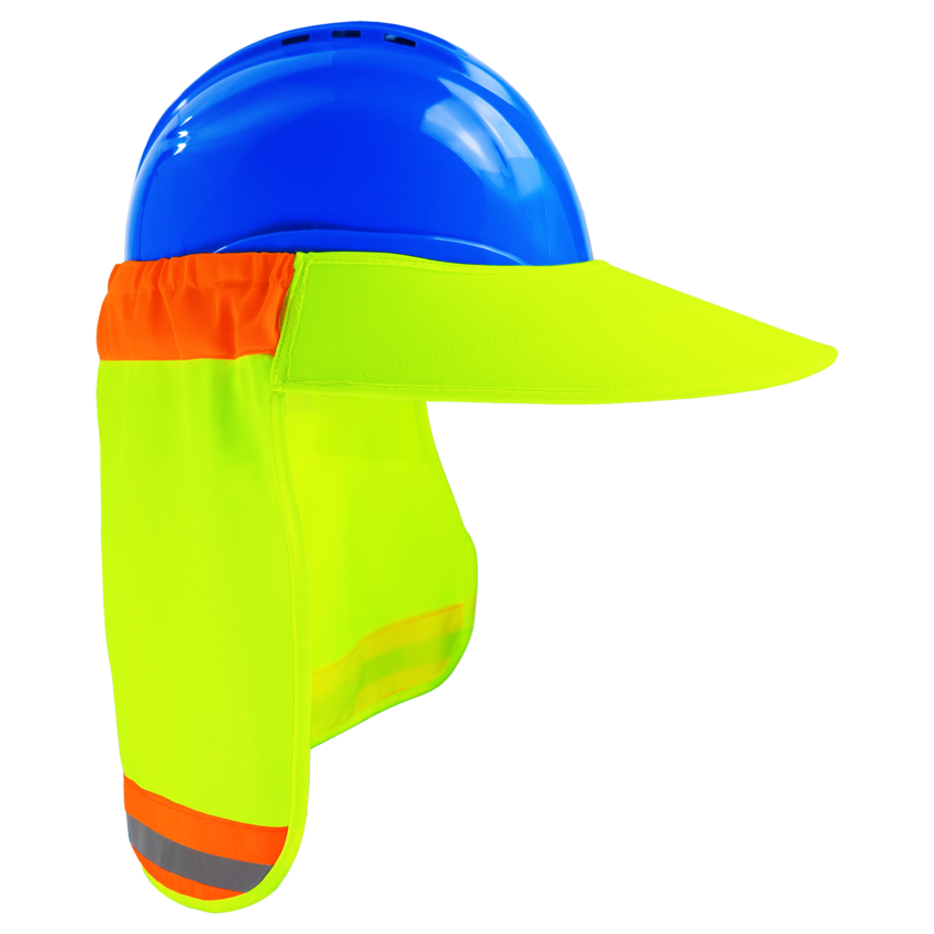 FrogWear&reg; HV High-Visibility Neck Shade and Sun Visor Accessory for Hard Hats and Safety Helmets