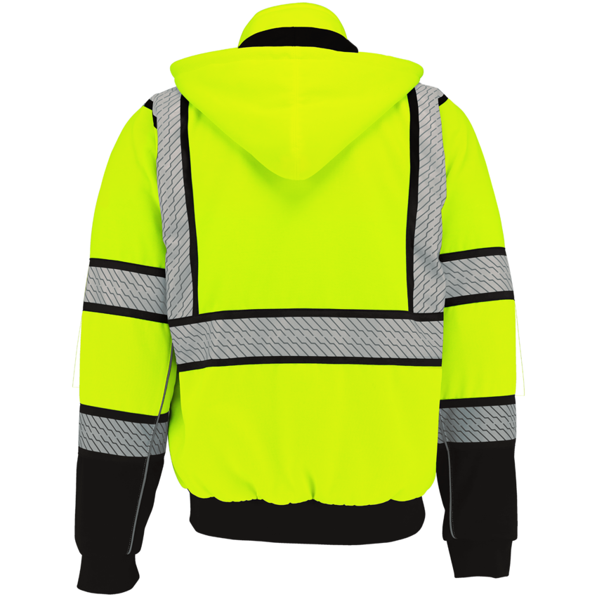 FrogWear&reg; HV High-Visibility Heavy Duty Multi-Layer Hooded Safety Sweatshirt with Insulation