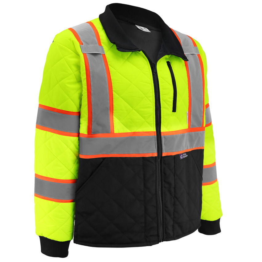 FrogWear&reg; HV High-Visibility Insulated Winter Jacket with Quilted Polyester Pongee Exterior