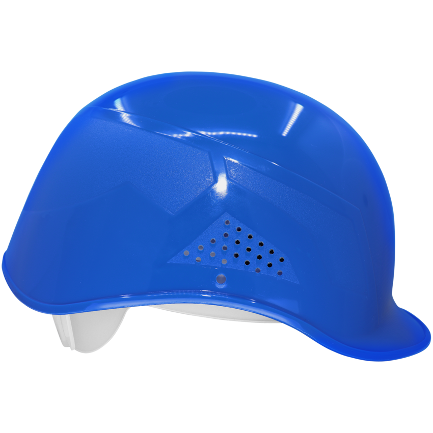 Bullhead Safety™ Head Protection Blue Vented Bump Cap With Four-Point Slide Lock Suspension